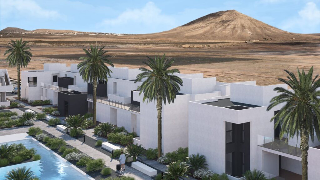 Chalets blancos en Fuerteventura