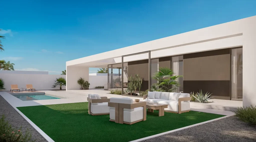 Costa Tinaya, villa independiente de obra nueva en Fuerteventura, con piscina privada